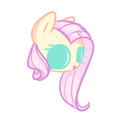 Size: 486x483 | Tagged: safe, artist:ambarloo, fluttershy, pony, g4, big eyes, cute, empty eyes, female, head only, mare, open mouth, shyabetes, simple background, solo, white background