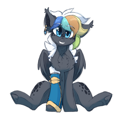 Size: 1625x1501 | Tagged: safe, artist:star-theft, oc, oc:prism, bat pony, pony, ear piercing, male, piercing, simple background, solo, stallion, transparent background