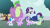 Size: 3265x1837 | Tagged: safe, artist:3d4d, rarity, spike, oc, oc:crystal clarity, oc:gem, oc:lavender, oc:turquoise blitz, dracony, dragon, hybrid, pony, unicorn, g4, my little pony: friendship is magic, the last problem, female, gigachad spike, interdimensional siblings, interspecies offspring, male, mare, offspring, older, older rarity, older spike, parent:rarity, parent:spike, parents:sparity, ship:sparity, shipping, straight, winged spike, wings