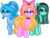 Size: 1280x976 | Tagged: safe, artist:fantarianna, oc, oc only, earth pony, pony, unicorn, bedroom eyes, bow, earth pony oc, female, hair bow, horn, mare, raised hoof, simple background, smiling, smirk, transparent background, unicorn oc