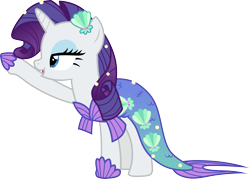 Size: 4197x3000 | Tagged: safe, artist:cloudy glow, rarity, g4, scare master, .ai available, clothes, dress, mermarity, rarity's mermaid dress, simple background, solo, transparent background, vector