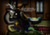 Size: 2169x1531 | Tagged: safe, artist:99999999000, discord, oc, oc:shadow spirits, draconequus, pegasus, pony, g4, angry, dialogue, duo, duo male, fluttershy's cottage, implied fluttershy, male, pegasus oc, scared, stallion, threatening, white knight