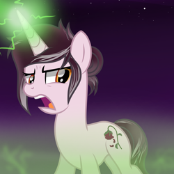 Size: 2000x2000 | Tagged: safe, artist:pizzamovies, oc, oc only, oc:rosa maledicta, pony, unicorn, equestria at war mod, disgusted, female, high res, magic, magic aura, mare, solo