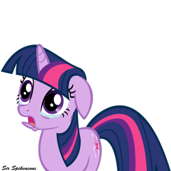 Size: 2449x2449 | Tagged: safe, artist:sirspikensons, twilight sparkle, pony, unicorn, a canterlot wedding, g4, season 2, crying, female, floppy ears, high res, open mouth, simple background, solo, transparent background, unicorn twilight, vector