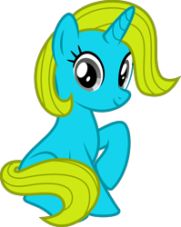 Size: 4000x5014 | Tagged: safe, artist:melisareb, derpibooru exclusive, oc, oc only, oc:aurora eidolon, pony, unicorn, 2022 community collab, derpibooru community collaboration, absurd resolution, female, full body, gray eyes, horn, mare, raised hoof, show accurate, simple background, sitting, smiling, solo, tail, transparent background, unicorn oc, vector