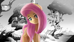 Size: 2666x1500 | Tagged: safe, artist:musical ray, fluttershy, pegasus, pony, g4, chicago, grand theft auto, gta iv, musical, solo