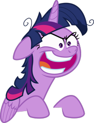 Size: 992x1299 | Tagged: safe, artist:sollace, derpibooru exclusive, twilight sparkle, alicorn, pony, a trivial pursuit, g4, season 9, .svg available, crazy face, faic, female, folded wings, messy mane, open mouth, reaction image, shrunken pupils, simple background, sitting, solo, svg, teeth, transparent background, twilight snapple, vector, wings