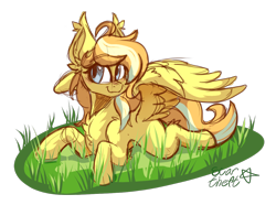 Size: 1214x903 | Tagged: safe, artist:star-theft, oc, pegasus, pony, female, grass, lying down, mare, prone, simple background, solo, transparent background