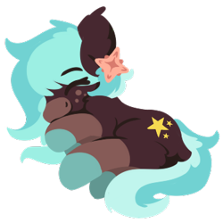 Size: 350x350 | Tagged: safe, artist:rhythmpixel, oc, oc only, oc:cocoa breeze, earth pony, pony, female, lineless, mare, simple background, solo, transparent background