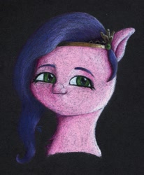 Size: 2058x2498 | Tagged: safe, artist:myzanil, pipp petals, pegasus, pony, g5, my little pony: a new generation, bust, colored pencil drawing, crown, high res, jewelry, looking at you, portrait, regalia, smiling, smiling at you, solo, traditional art