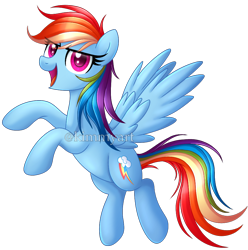 Size: 964x973 | Tagged: safe, artist:kimmyartmlp, rainbow dash, pegasus, pony, g4, female, open mouth, simple background, solo, spread wings, transparent background, wings