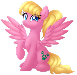 Size: 1164x1130 | Tagged: safe, artist:kimmyartmlp, oc, oc only, oc:sweetie bloom, pegasus, pony, cute, female, ocbetes, pegasus oc, simple background, solo, spread wings, transparent background, wings