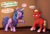 Size: 2306x1562 | Tagged: safe, artist:buttersprinkle, izzy moonbow, sprout cloverleaf, earth pony, pony, unicorn, g5, my little pony: a new generation, adorable distress, behaving like a cat, cute, dialogue, duo, female, hissing, implied hitch trailblazer, implied sunny starscout, izzybetes, male, mare, sproutbetes, stallion