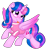 Size: 717x777 | Tagged: safe, artist:rainbow eevee, oc, oc only, oc:hsu amity, alicorn, pony, 2023 community collab, derpibooru community collaboration, :p, beautiful, clothes, colored wings, colored wingtips, cute, daaaaaaaaaaaw, female, glasses, looking up, purple eyes, shirt, simple background, solo, spread wings, tongue out, transparent background, two toned mane, wings