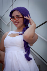 Size: 3162x4743 | Tagged: safe, artist:autumns-snow, artist:mooshuu, rarity, human, g4, anime expo, anime expo 2012, clothes, cosplay, costume, glasses, irl, irl human, photo, rarity's glasses