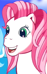 Size: 324x511 | Tagged: safe, screencap, desert rose, starbeam, earth pony, pony, a very minty christmas, g3, cropped, cute, female, g3 rosabetes, happy, mare, offscreen character, open mouth, open smile, smiling, solo focus, that's what i love about christmas
