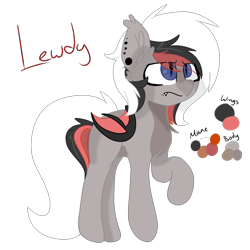 Size: 2050x2050 | Tagged: safe, artist:breebree, oc, oc only, oc:verano, bat pony, pony, high res, piercing, reference sheet, simple background, solo, transparent background