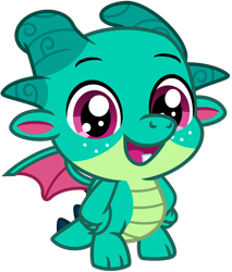 Size: 2292x2687 | Tagged: safe, artist:emeraldblast63, sparky sparkeroni, dragon, g4, g5, baby, baby dragon, g5 to g4, generation leap, high res, looking at you, male, open mouth, simple background, solo, transparent background, vector
