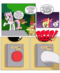 Size: 3000x3700 | Tagged: safe, artist:begoliah, apple bloom, scootaloo, sweetie belle, earth pony, pegasus, pony, unicorn, comic:crusaders, butt, comic, cutie mark crusaders, female, plot