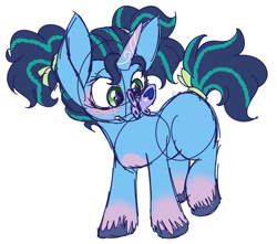 Size: 3024x2670 | Tagged: safe, artist:feather_bloom, misty brightdawn, butterfly, pony, unicorn, g5, my little pony: make your mark, spoiler:g5, blushing, butterfly on nose, colored, cute, female, filly, filly misty brightdawn, foal, freckles, hair ribbon, high res, insect on nose, mistybetes, pigtails, ribbon, simple background, sketch, solo, unshorn fetlocks, white background, younger