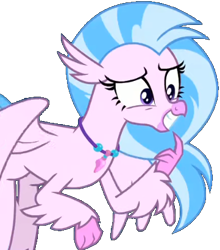 Size: 361x411 | Tagged: safe, edit, edited screencap, screencap, silverstream, classical hippogriff, hippogriff, g4, uprooted, background removed, female, flying, grin, looking right, mare, pink skin, png, simple background, smiling, solo, transparent background