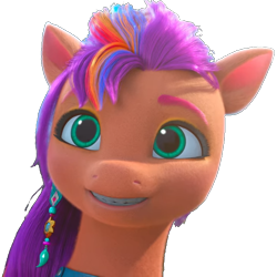 Size: 769x768 | Tagged: safe, edit, edited screencap, screencap, sunny starscout, earth pony, pony, g5, izzy does it, my little pony: make your mark, my little pony: make your mark chapter 2, spoiler:my little pony: make your mark chapter 2, spoiler:mymc02e01, background removed, female, happy, looking at you, mane stripe sunny, mare, simple background, smiling, solo, transparent background