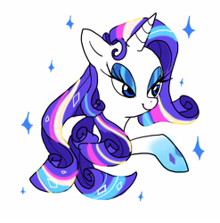 Size: 2736x2770 | Tagged: safe, artist:shira-hedgie, rarity, pony, g4, 2014, bust, female, high res, mare, old art, portrait, rainbow power, simple background, solo, white background