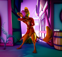 Size: 2434x2250 | Tagged: safe, artist:featray, capper dapperpaws, abyssinian, cat, g4, 3d, high res, solo
