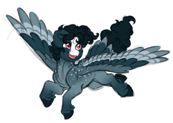 Size: 1024x730 | Tagged: safe, artist:azure-art-wave, oc, pegasus, pony, colored wings, male, multicolored wings, simple background, solo, stallion, transparent background, wings
