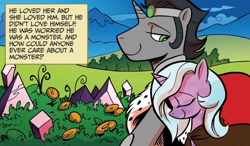 Size: 1234x719 | Tagged: safe, artist:andypriceart, idw, king sombra, radiant hope, crystal pony, pony, unicorn, g4, siege of the crystal empire, spoiler:comic, duo, female, male, mare, reformed sombra, stallion