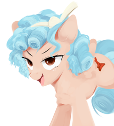 Size: 1666x1838 | Tagged: safe, artist:some_ponu, cozy glow, pegasus, pony, g4, chest fluff, open mouth, open smile, smiling, solo