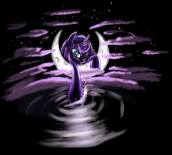 Size: 3840x3456 | Tagged: safe, artist:battyboopers, artist:staremastershy, princess luna, alicorn, pony, g4, female, high res, moon, tangible heavenly object, water