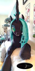 Size: 645x1280 | Tagged: safe, artist:purplenebulastudios, queen chrysalis, changeling, g4, irl, photo, plushie, solo