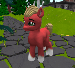 Size: 392x357 | Tagged: safe, sprout cloverleaf, earth pony, pony, g5, 3d, animated, male, second life, solo, stallion