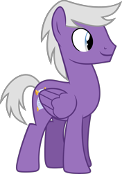 Size: 3000x4261 | Tagged: safe, artist:starryshineviolet, silver script, pegasus, pony, g4, hurricane fluttershy, background pony, high res, male, simple background, smiling, solo, stallion, transparent background, vector