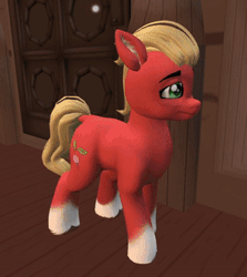 Size: 325x364 | Tagged: safe, sprout cloverleaf, earth pony, pony, g5, 3d, animated, male, second life, solo, stallion