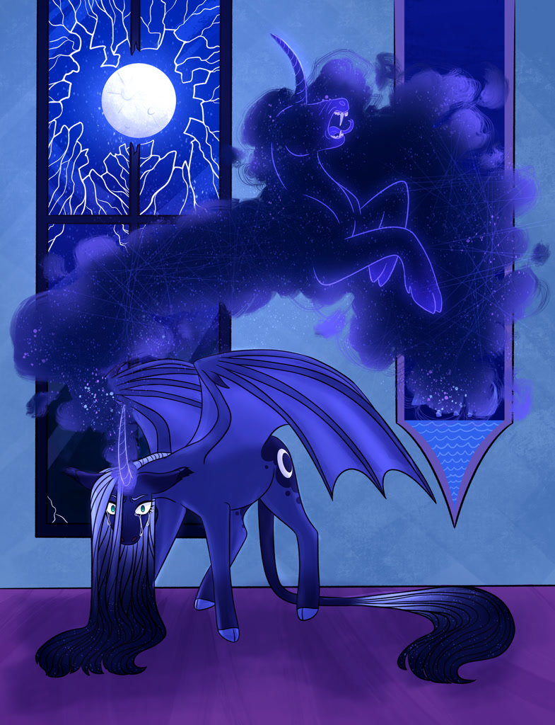 #2964357 - safe, artist:s0ftserve, princess luna, tantabus, pony, g4 ...
