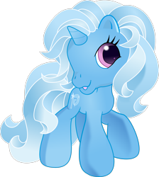 Size: 3000x3351 | Tagged: safe, artist:imiya, trixie, pony, unicorn, g3, g3.5, g4, cute, diatrixes, female, g4 to g3.5, generation leap, high res, mare, simple background, smiling, solo, transparent background