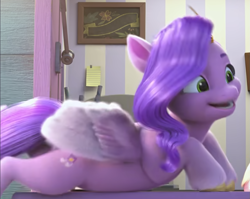 Size: 1091x870 | Tagged: safe, screencap, pipp petals, pegasus, pony, ali-conned, g5, my little pony: make your mark, my little pony: make your mark chapter 2, spoiler:my little pony: make your mark chapter 2, spoiler:mymc02e04, adorapipp, cropped, cute, female, mare, smiling, solo