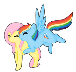 Size: 329x311 | Tagged: safe, artist:hammie-ships, fluttershy, rainbow dash, g4, female, lesbian, ship:flutterdash, shipping, simple background, transparent background