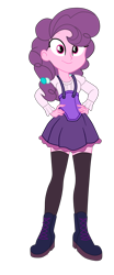 Size: 1536x3685 | Tagged: safe, artist:gmaplay, sugar belle, human, equestria girls, g4, clothes, equestria girls-ified, female, hand on hip, simple background, socks, solo, thigh highs, transparent background
