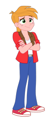 Size: 1285x3097 | Tagged: safe, artist:gmaplay, big macintosh, human, equestria girls, g4, clothes, converse, crossed arms, freckles, male, shoes, simple background, solo, transparent background