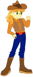 Size: 1550x3557 | Tagged: safe, artist:gmaplay, braeburn, human, equestria girls, g4, my little pony equestria girls: better together, boots, clothes, equestria girls-ified, hat, male, shoes, simple background, solo, transparent background, vector, vest