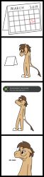 Size: 1208x4880 | Tagged: safe, artist:emc-blingds, oc, oc only, earth pony, anthro, unguligrade anthro, calendar, comic, earth pony oc, glasses, leonine tail, male, simple background, tail, transparent background