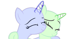 Size: 1487x814 | Tagged: safe, artist:lilith1light, oc, oc only, alicorn, pony, g4, alicorn oc, bald, base, duo, eyelashes, eyes closed, female, horn, mare, side hug, simple background, smiling, transparent background, wings