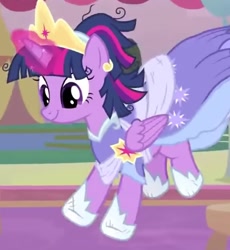 Size: 845x918 | Tagged: safe, screencap, twilight sparkle, alicorn, pony, g4, the last problem, clothes, cropped, crown, cute, dress, female, glowing, glowing horn, gown, horn, jewelry, magic, magic aura, mare, regalia, second coronation dress, twiabetes, twilight sparkle (alicorn)
