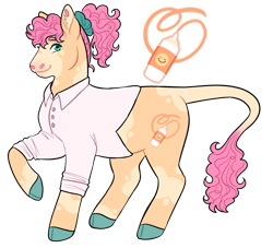Size: 1280x1164 | Tagged: safe, artist:s0ftserve, li'l cheese, pony, g4, the last problem, clothes, nonbinary, parent:cheerilee, parent:cheese sandwich, shirt, simple background, solo, transparent background