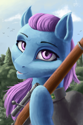 Size: 3000x4497 | Tagged: safe, artist:raminy, oc, oc only, earth pony, pony, equestria at war mod, female, forest, gun, hoof hold, hooves, mare, optical sight, rifle, scope, sniper rifle, solo, weapon