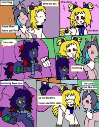 Size: 1298x1667 | Tagged: safe, artist:ask-luciavampire, oc, bat pony, undead, vampire, vampony, wolf, wolf pony, comic, tumblr