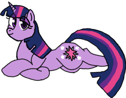 Size: 1126x885 | Tagged: safe, artist:icristal, derpibooru exclusive, twilight sparkle, pony, unicorn, g4, female, lying down, mare, simple background, solo, unicorn twilight, white background